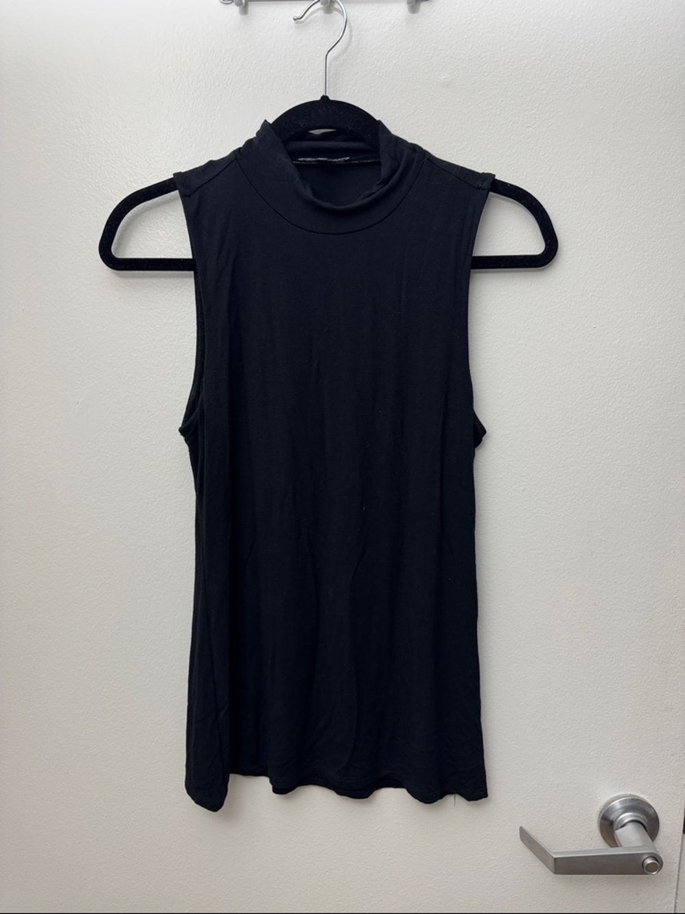 Express Black Sleeveless Mock Neck Tank
